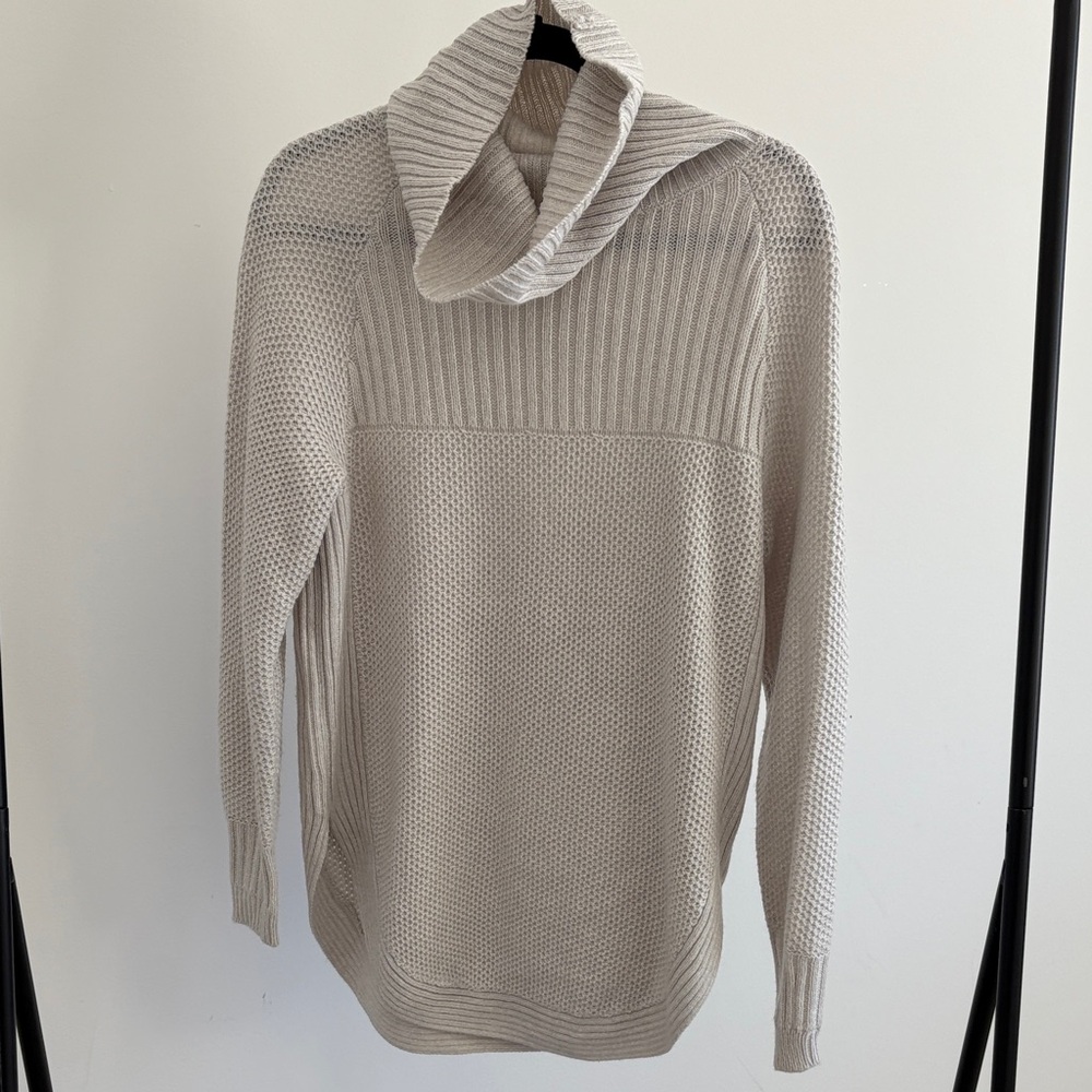 RW&CO. Beige Cowl Neck Sweater